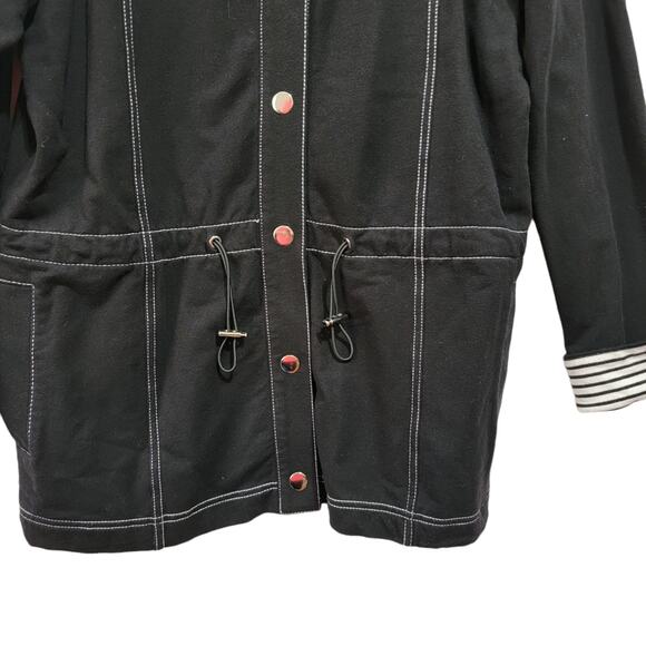 Sport Savvy Womens Black and White Lined Light Jacket Size Small Style A92329 - Picture 4 of 9